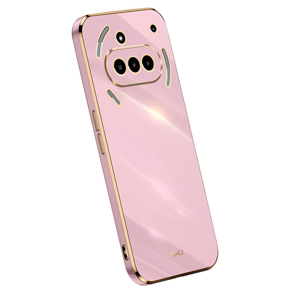 XINLI For Nothing Phone (3a) Case TPU Phone Cover with Electroplating Frame
