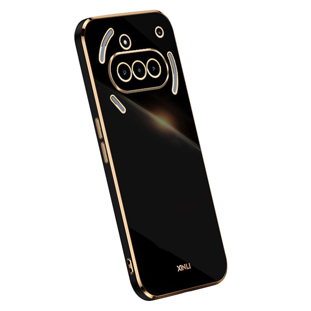 XINLI For Nothing Phone (3a) Case TPU Phone Cover with Electroplating Frame