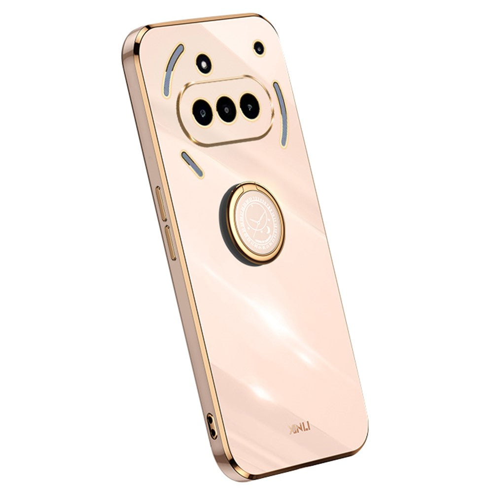 Nothing Phone (3a) Handyhülle – Galvanisierte TPU-Rückseite, kratzfest, mit Ringständer