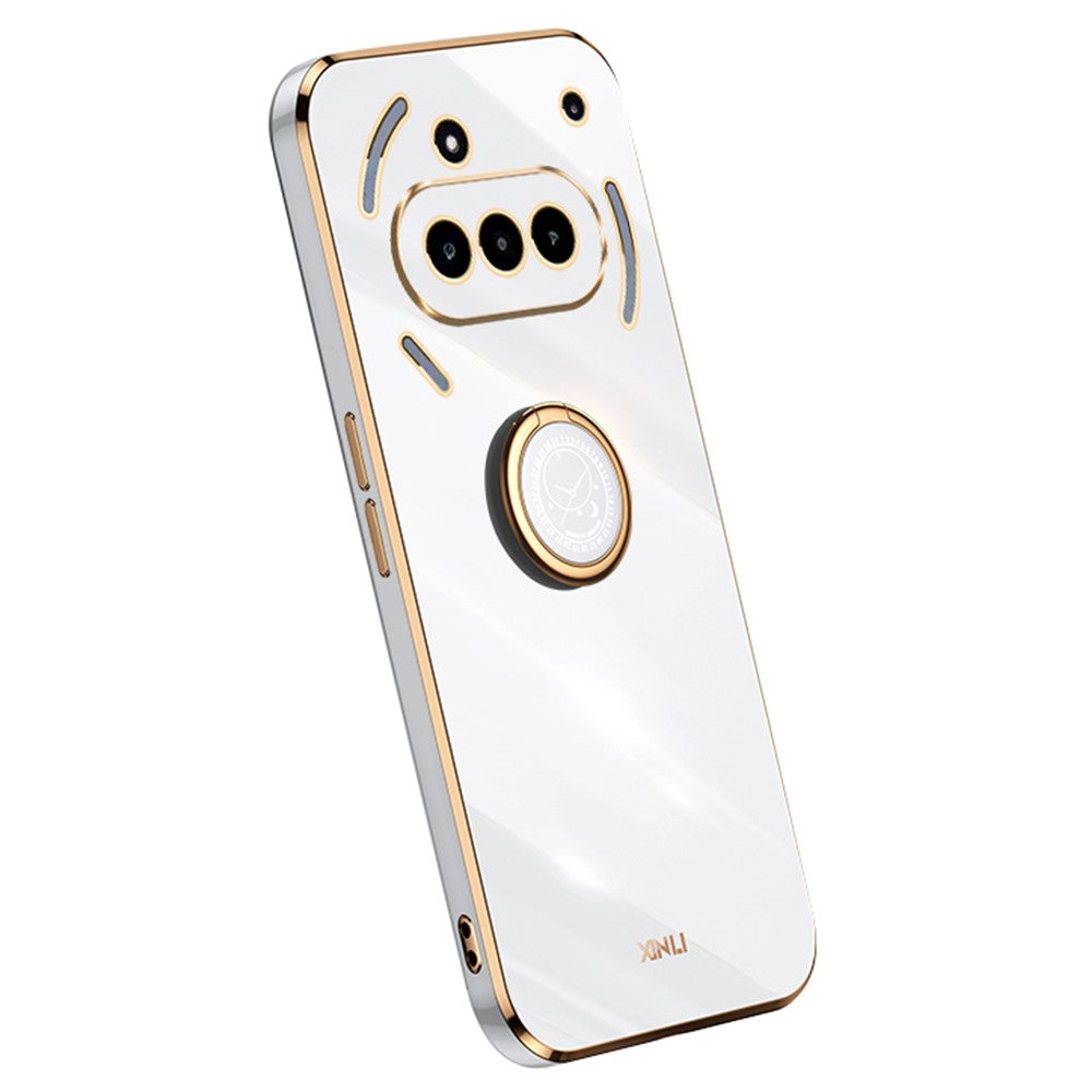 Nothing Phone (3a) Handyhülle – Galvanisierte TPU-Rückseite, kratzfest, mit Ringständer