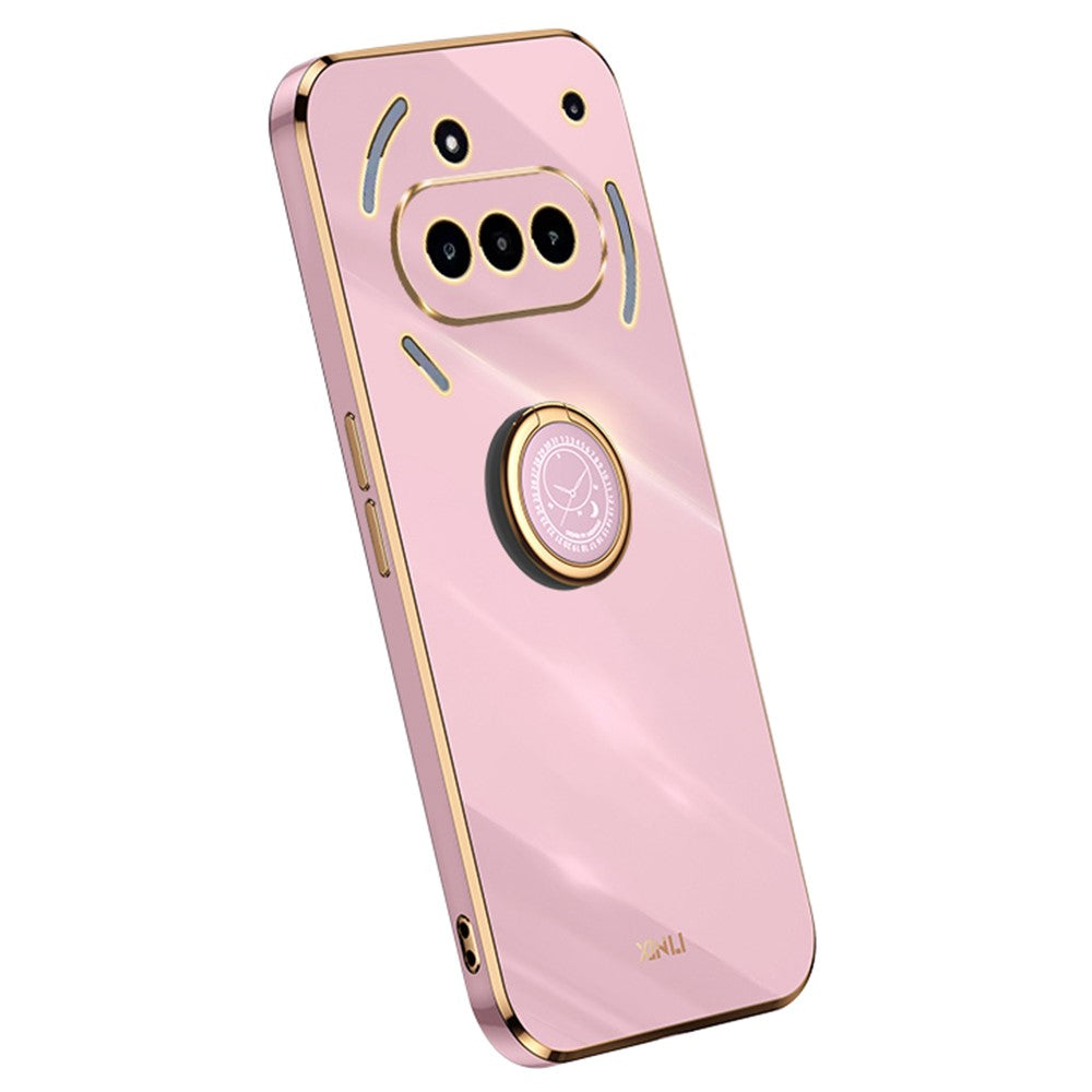 Nothing Phone (3a) Handyhülle – Galvanisierte TPU-Rückseite, kratzfest, mit Ringständer