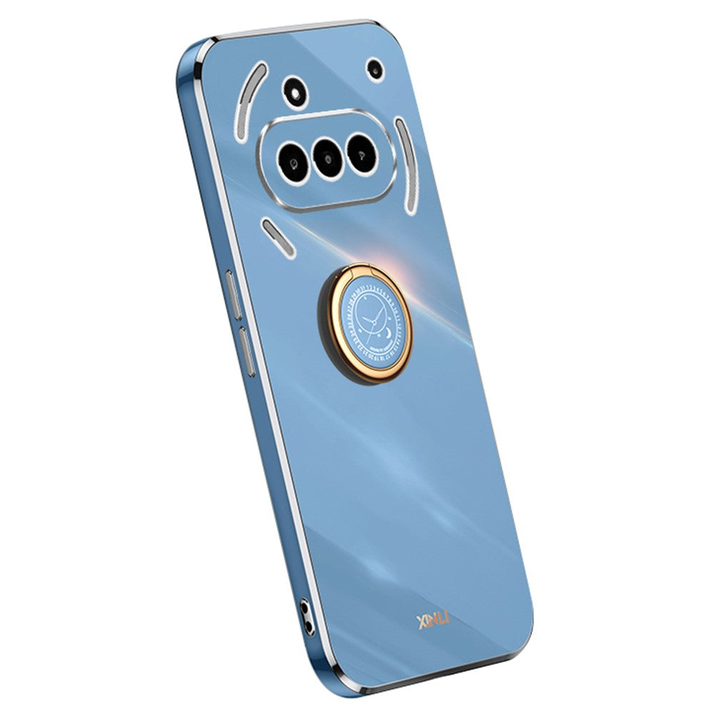 Nothing Phone (3a) Handyhülle – Galvanisierte TPU-Rückseite, kratzfest, mit Ringständer