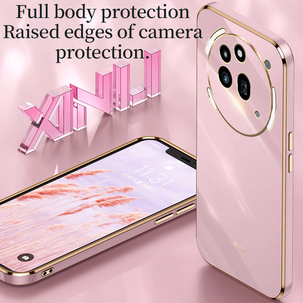 Nothing Phone (3a) Pro Handyhülle – Galvanisierte TPU-Rückseite, kratzfest, mit Ringständer