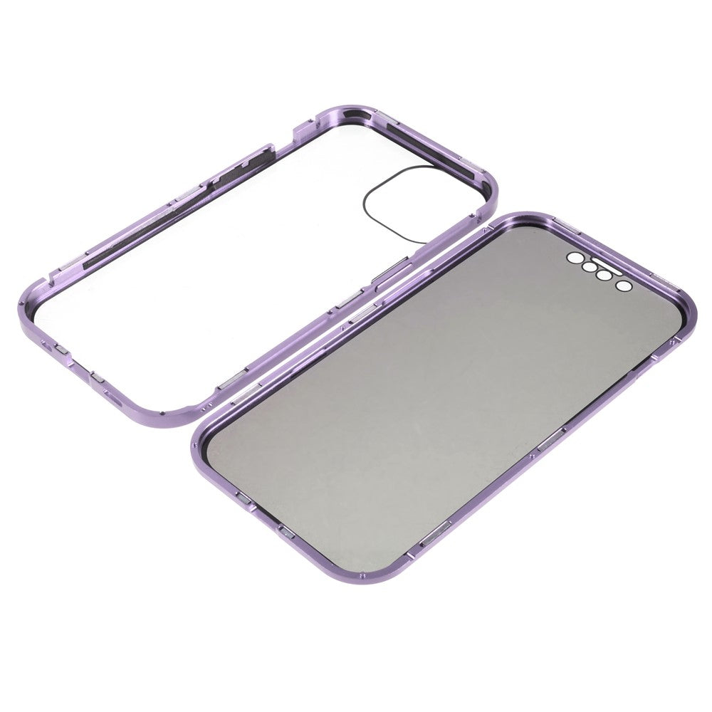 iPhone 14 Anti-Spy-Hülle – mit Metallrahmen & gehärtetem Glas