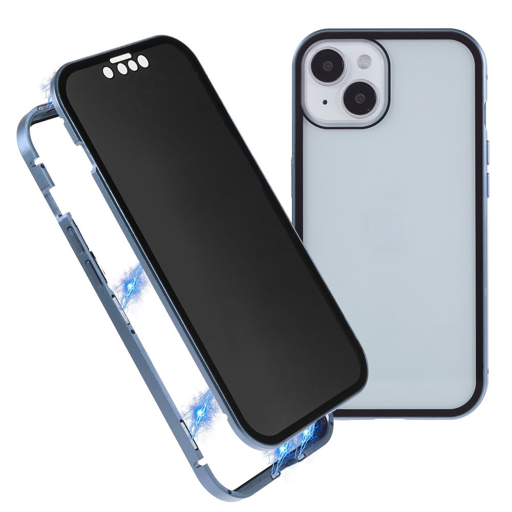 iPhone 14 Plus Anti-Spy-Hülle – mit Metallrahmen & gehärtetem Glas