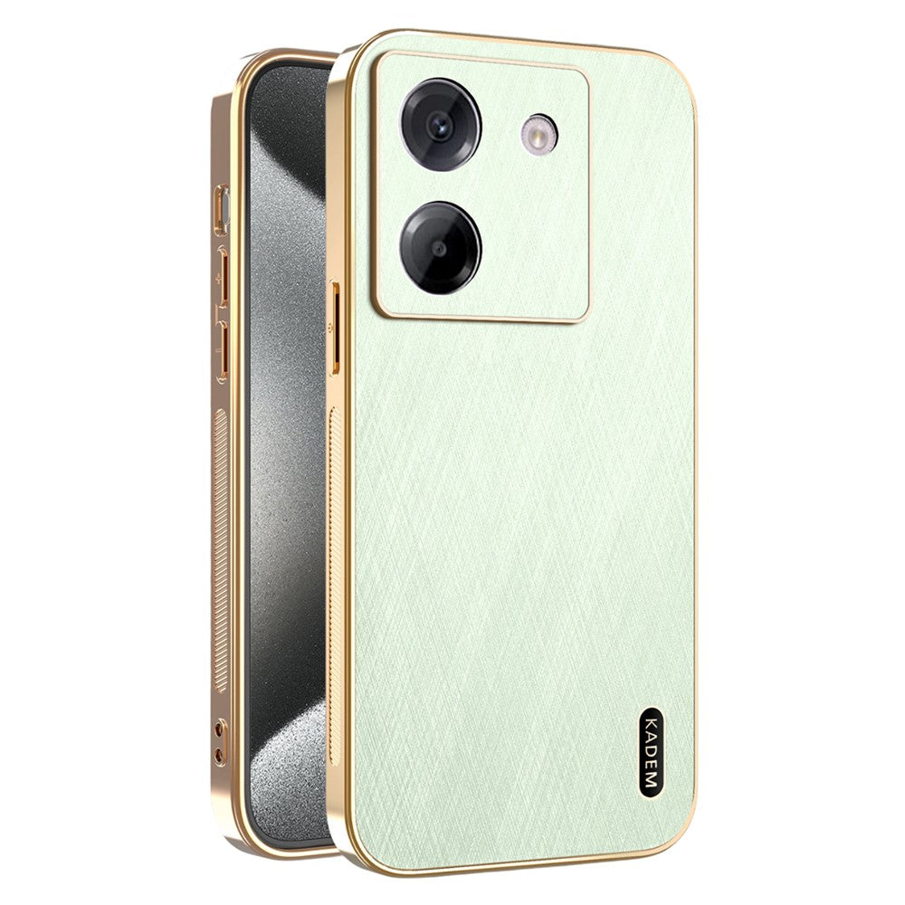 KADEM For Xiaomi Poco M7 Pro 5G Case Electroplating Silk Texture PU + TPU Phone Back Cover