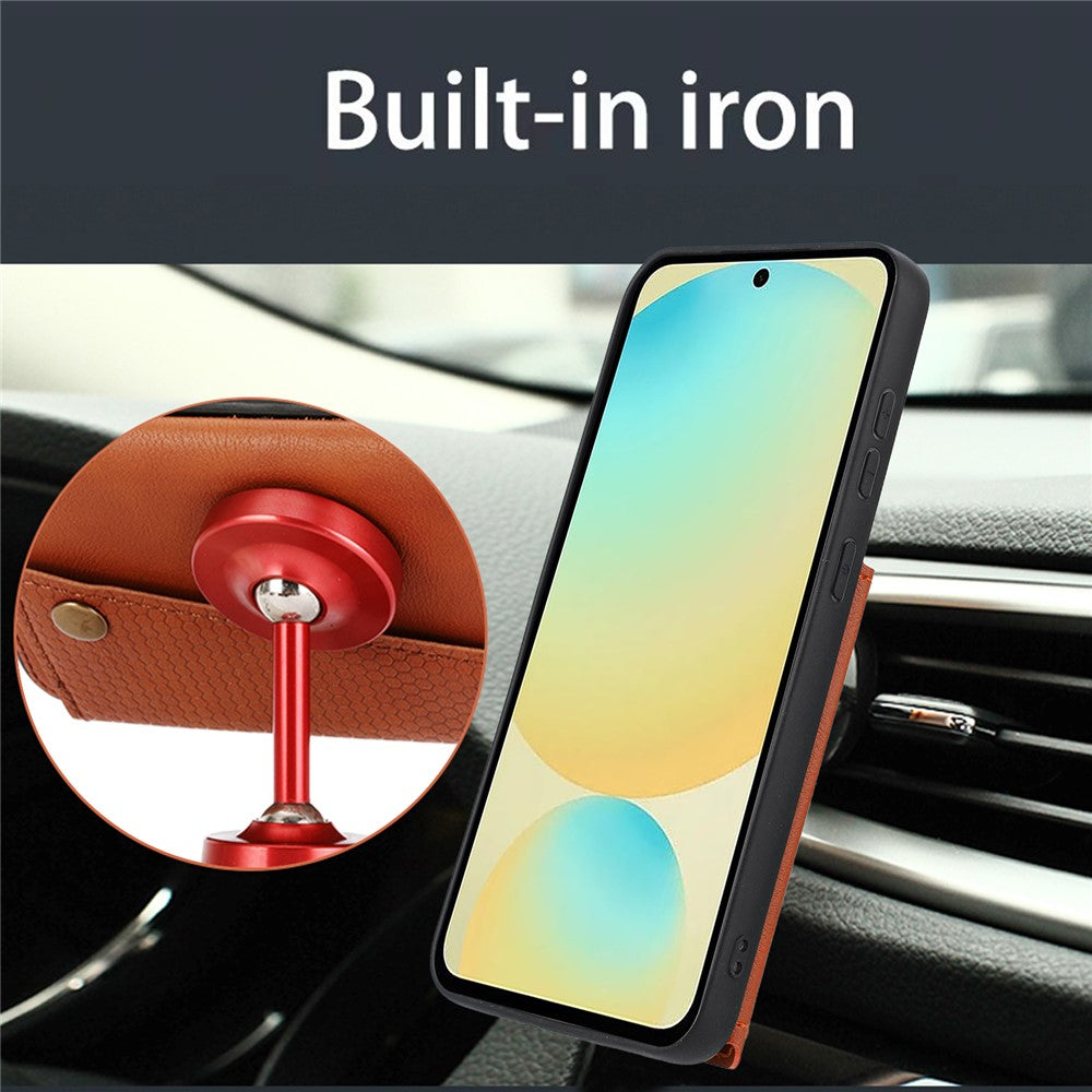 For Xiaomi Redmi Note 14 4G (163.25mm) Case with Card Slots Kickstand Leather + TPU Phone Cover