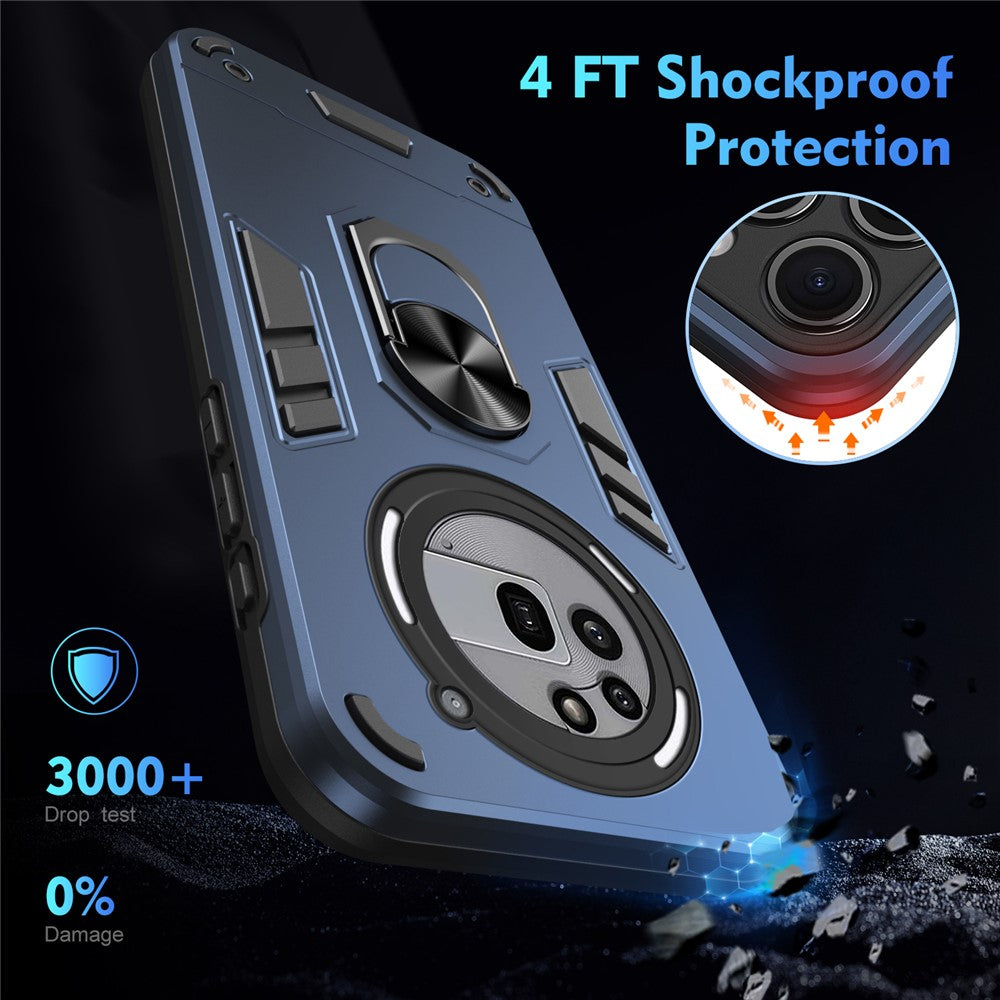Nothing Phone (3a) Pro Handyhülle – Aus PC + TPU, mit Fallschutz & Ringständer
