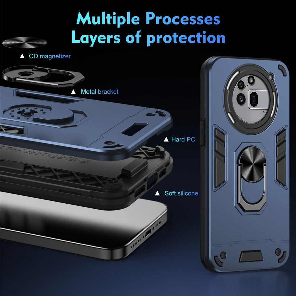 Nothing Phone (3a) Pro Handyhülle – Aus PC + TPU, mit Fallschutz & Ringständer