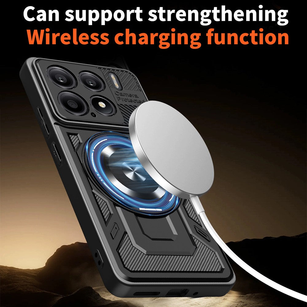 For Xiaomi 15 Magnetic Case Rotating Kickstand TPU + PC Phone Cover