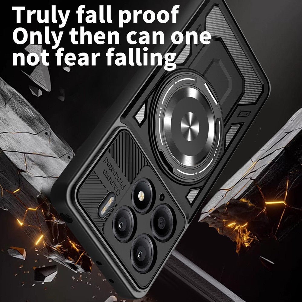 For Xiaomi 15 Magnetic Case Rotating Kickstand TPU + PC Phone Cover