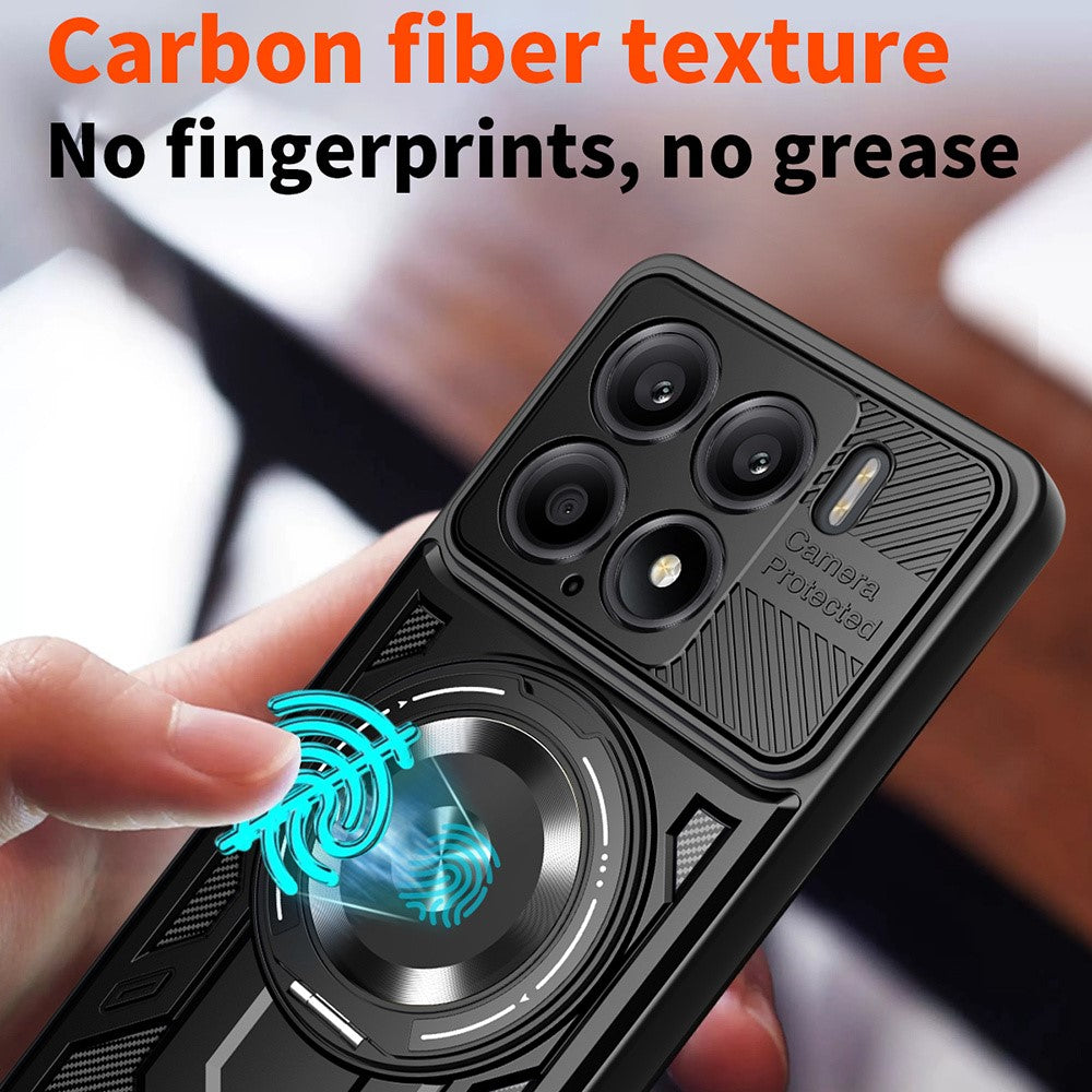For Xiaomi 15 Magnetic Case Rotating Kickstand TPU + PC Phone Cover
