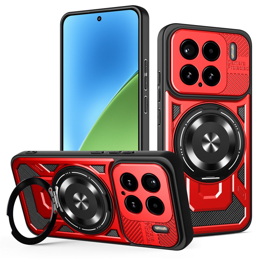 For Xiaomi 15 Magnetic Case Rotating Kickstand TPU + PC Phone Cover