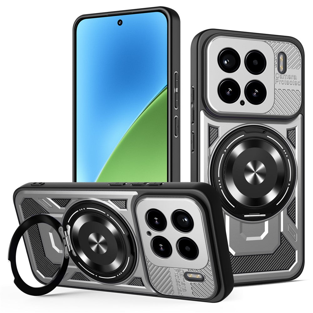 For Xiaomi 15 Magnetic Case Rotating Kickstand TPU + PC Phone Cover