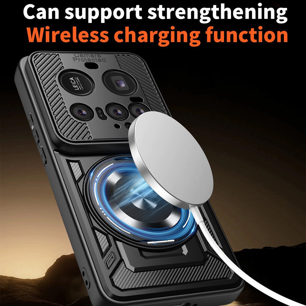 For Xiaomi 15 Ultra Magnetic Case Rotating Kickstand TPU + PC Phone Cover
