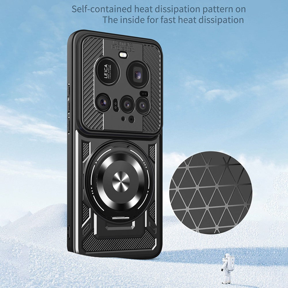 For Xiaomi 15 Ultra Magnetic Case Rotating Kickstand TPU + PC Phone Cover