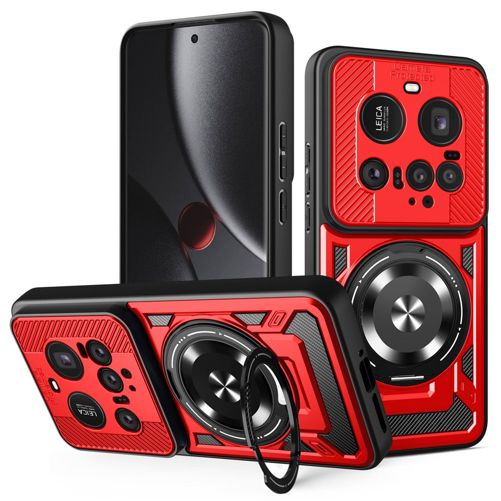 For Xiaomi 15 Ultra Magnetic Case Rotating Kickstand TPU + PC Phone Cover