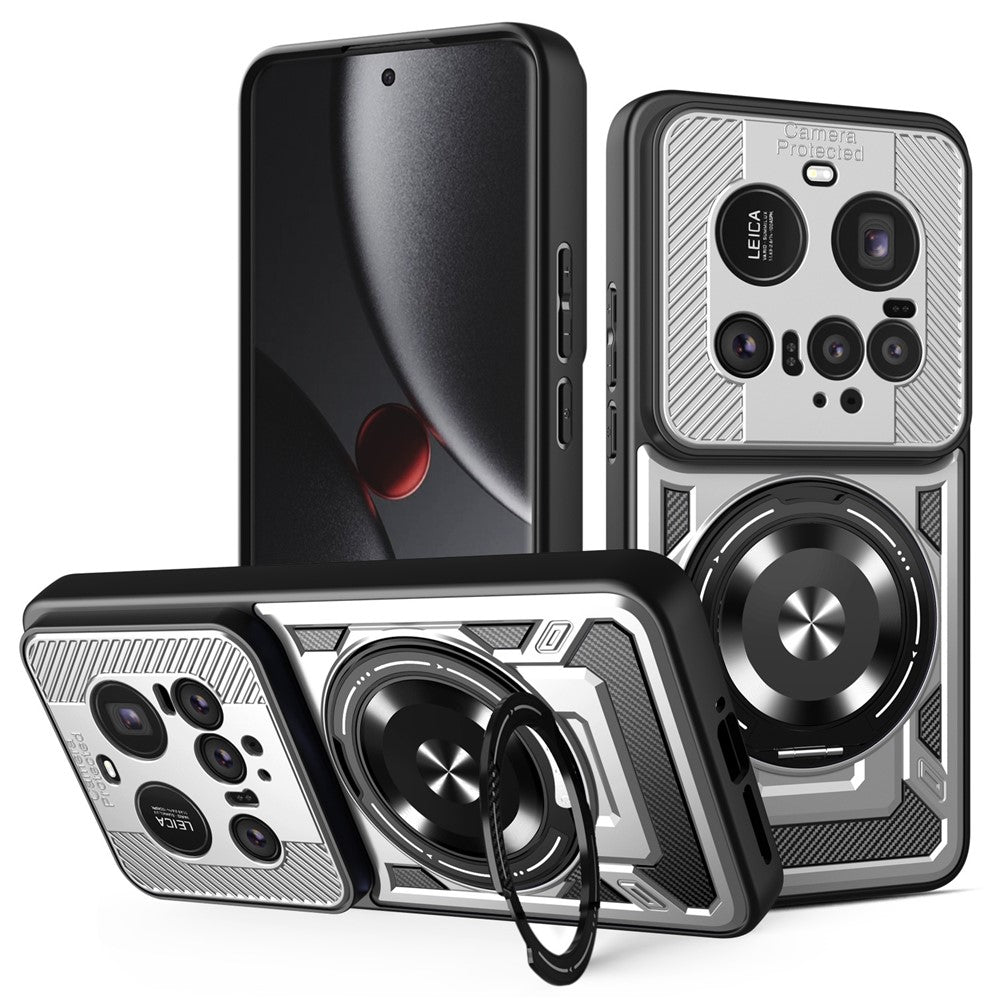 For Xiaomi 15 Ultra Magnetic Case Rotating Kickstand TPU + PC Phone Cover