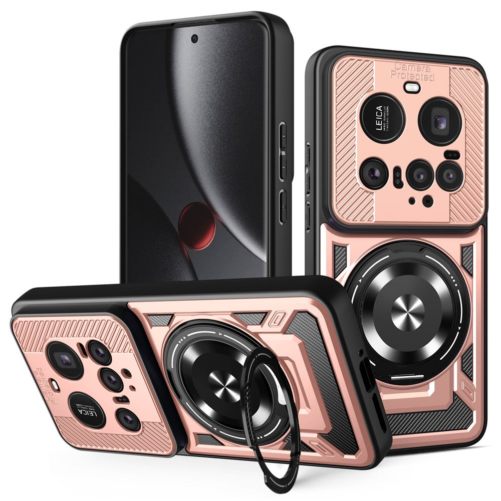 For Xiaomi 15 Ultra Magnetic Case Rotating Kickstand TPU + PC Phone Cover