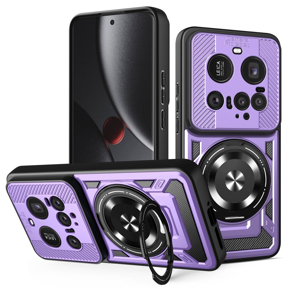 For Xiaomi 15 Ultra Magnetic Case Rotating Kickstand TPU + PC Phone Cover