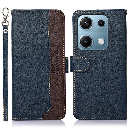 Xiaomi Redmi Note 14S 4G Handyhülle – KHAZNEH RFID-blockierende Brieftasche Litschi-Textur PU-Leder
