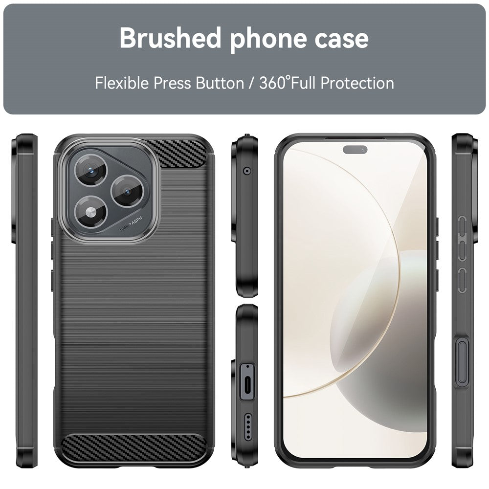 For Honor X70i / 400 Lite 5G Case Protective Phone Cover Carbon Fiber Texture Brushed
