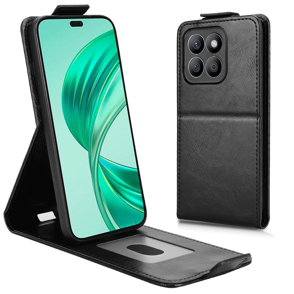 For Honor X8c 4G Stand Case Magnetic Clasp Vertical Flip Leather Phone Cover with Card Holder
