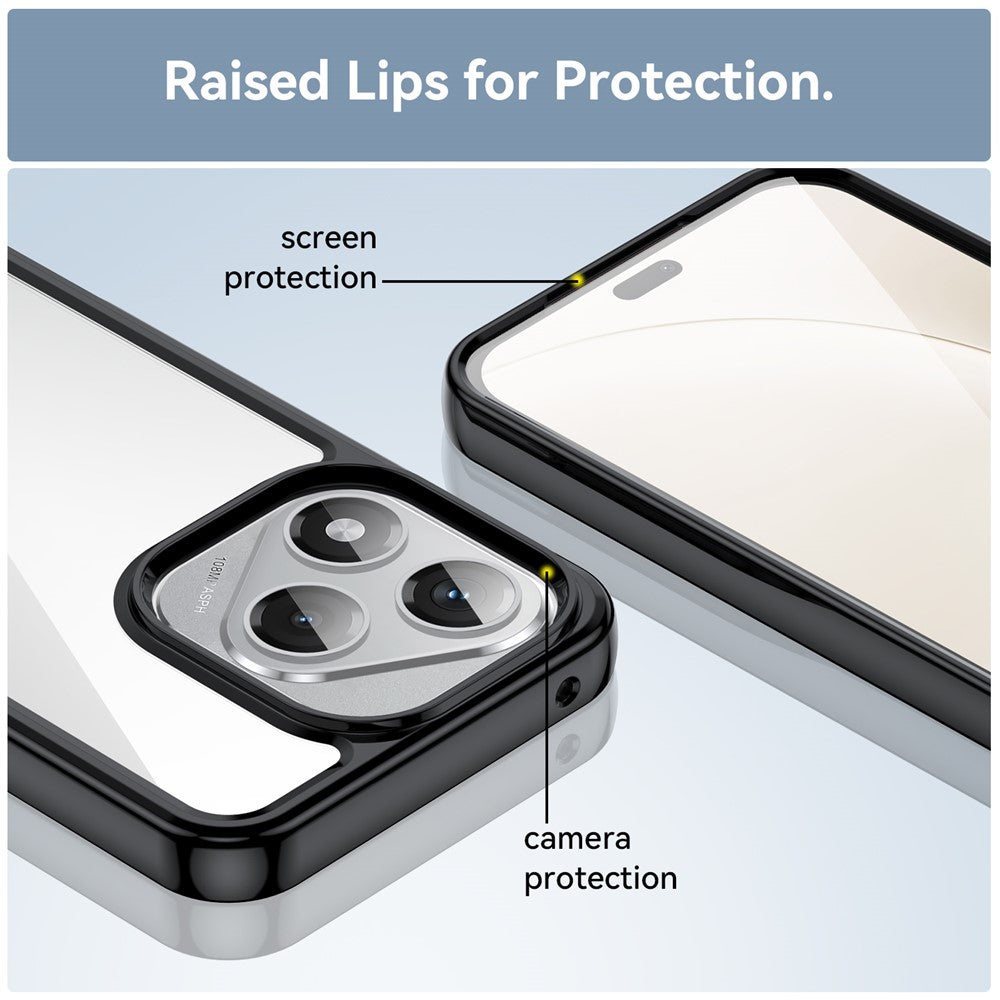 Honor X70i / 400 Lite 5G Transparente Handyhülle – Stoßfeste Rückseite, aus TPU & Acryl