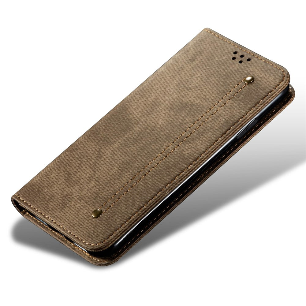 For Honor 400 Pro 5G (Global) Case Jeans Cloth Texture Anti-Scratch Leather Stand Phone Cover