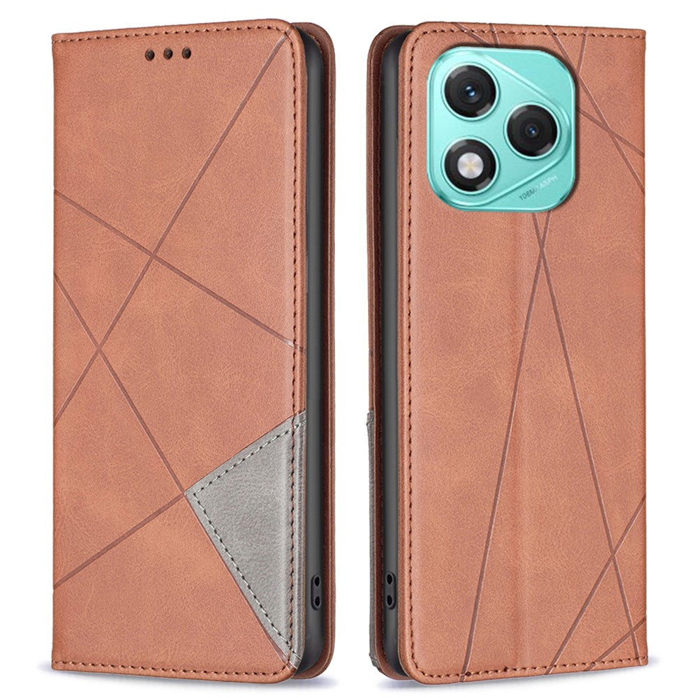 Honor 400 Lite 5G Wallet-Handyhülle – Kratzfest, aus Leder, mit Ständer & bedruckten Kartenfächern