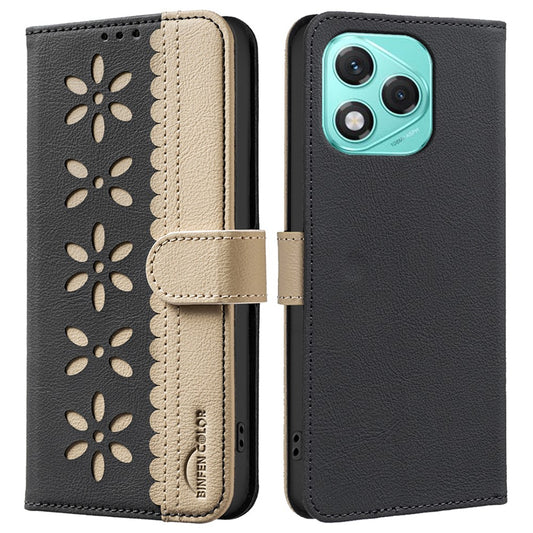 Honor 400 Lite 5G Handyhülle – BINFEN COLOR BF36 Ledertasche Blumenmuster RFID-blockierender Brieftaschenständer