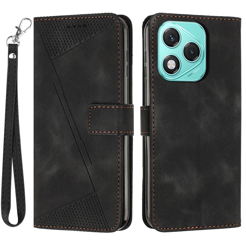 Leather Case for Honor 400 Lite 5G Imprinted Triangle Phone Cover