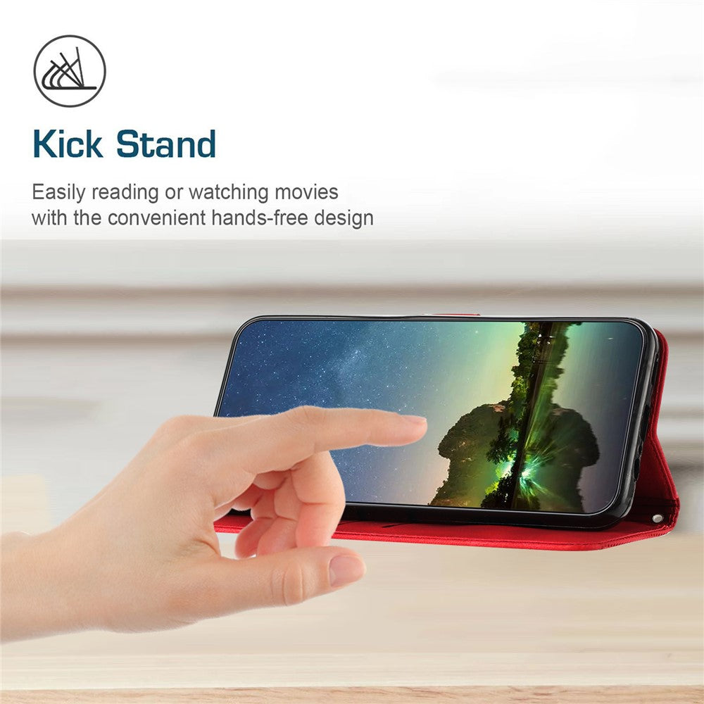 Leather Case for Honor 400 Lite 5G Imprinted Triangle Phone Cover
