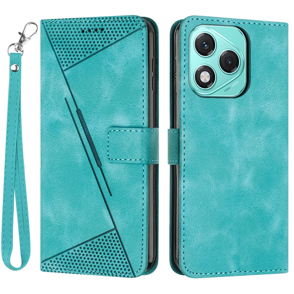 Leather Case for Honor 400 Lite 5G Imprinted Triangle Phone Cover