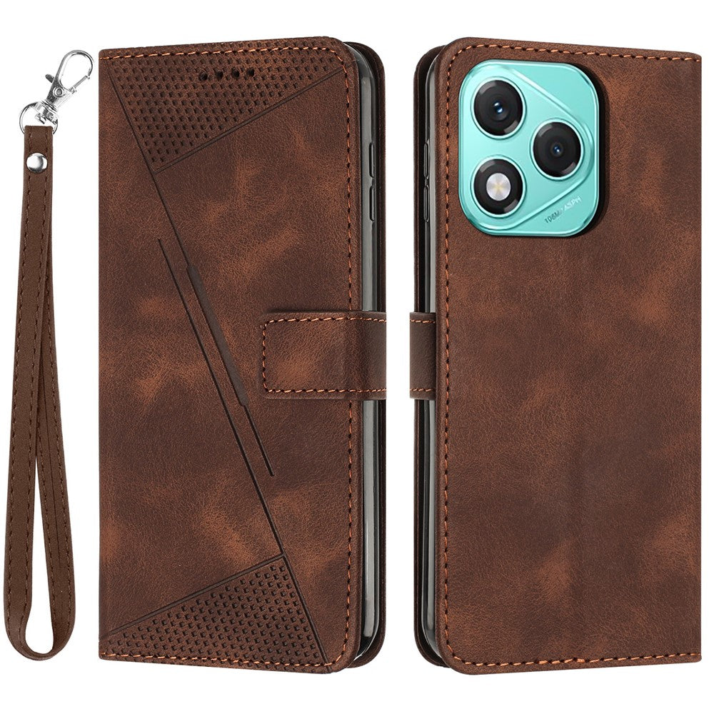 Leather Case for Honor 400 Lite 5G Imprinted Triangle Phone Cover