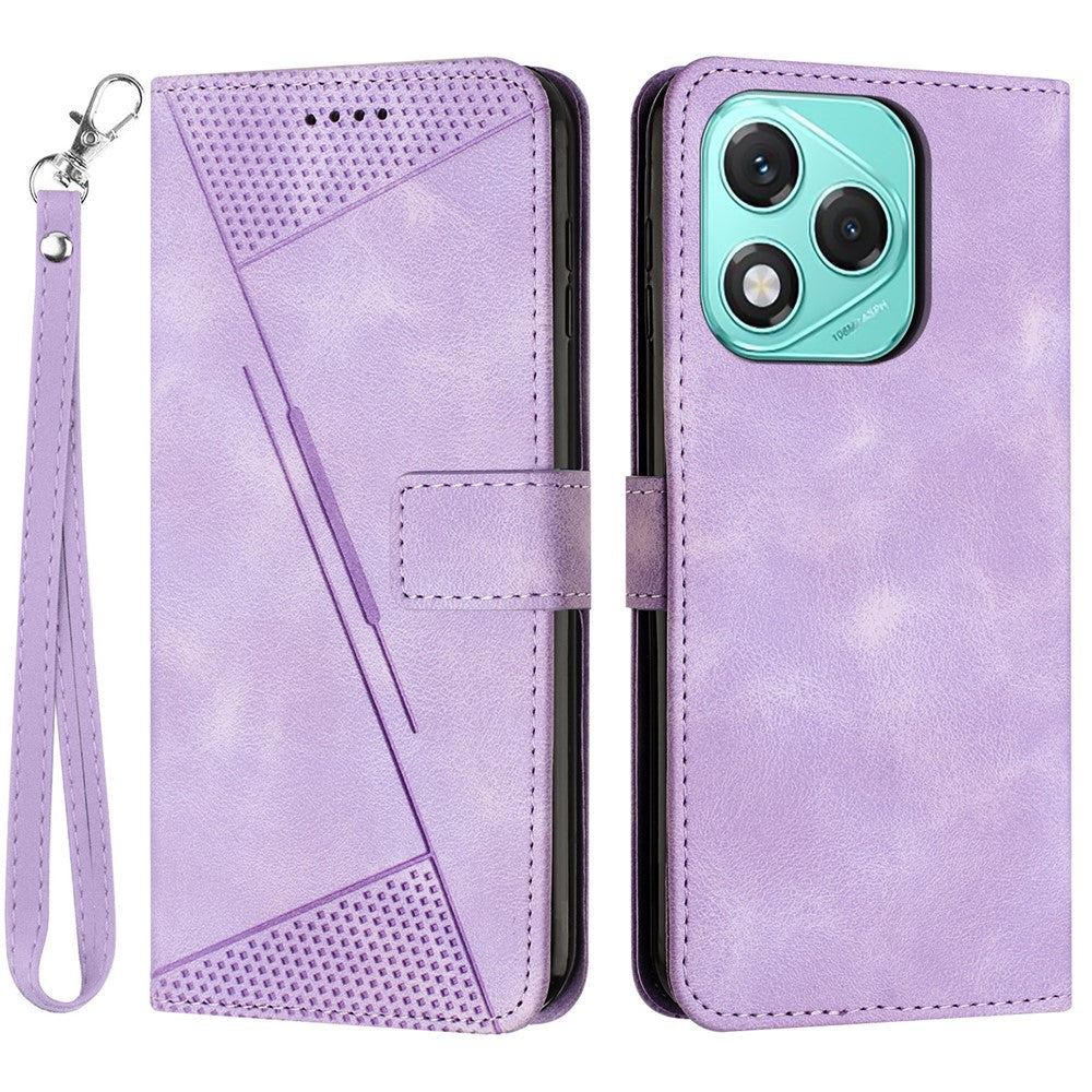 Leather Case for Honor 400 Lite 5G Imprinted Triangle Phone Cover