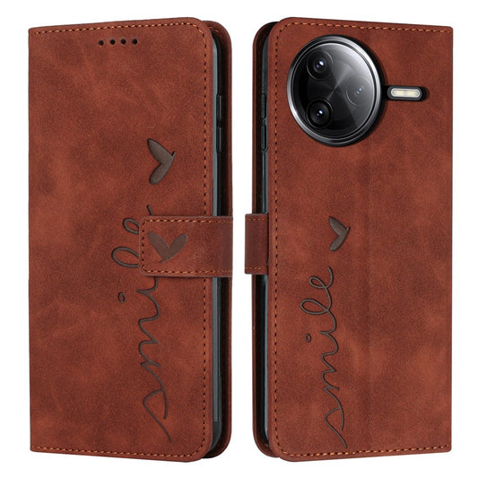 Stand Case for Xiaomi Poco F7 Pro 5G / F7 Ultra 5G / K80 5G / K80 Pro 5G PU Leather Phone Cover Imprinted Heart Pattern