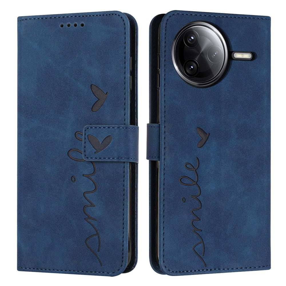 Stand Case for Xiaomi Poco F7 Pro 5G / F7 Ultra 5G / K80 5G / K80 Pro 5G PU Leather Phone Cover Imprinted Heart Pattern