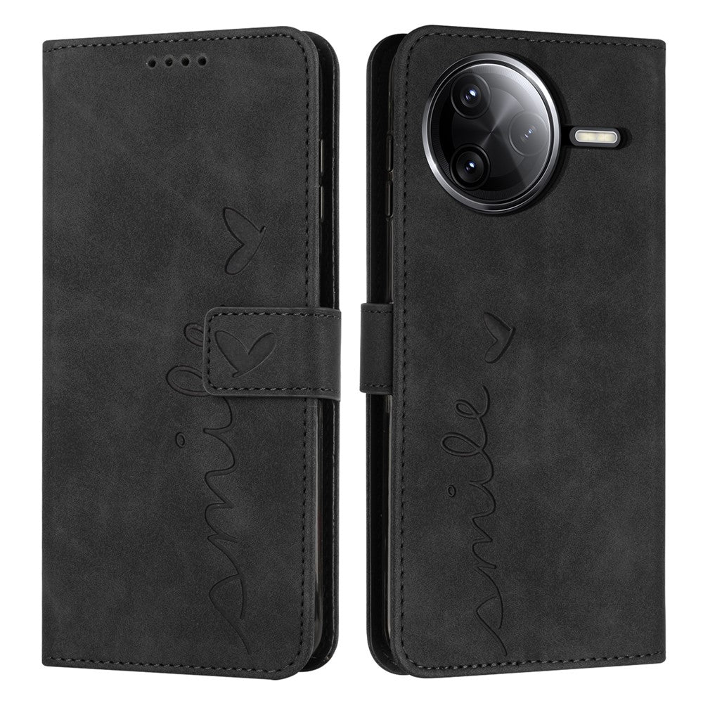 Stand Case for Xiaomi Poco F7 Pro 5G / F7 Ultra 5G / K80 5G / K80 Pro 5G PU Leather Phone Cover Imprinted Heart Pattern