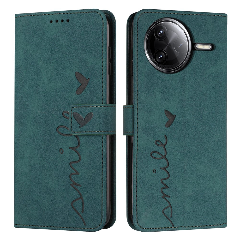 Stand Case for Xiaomi Poco F7 Pro 5G / F7 Ultra 5G / K80 5G / K80 Pro 5G PU Leather Phone Cover Imprinted Heart Pattern