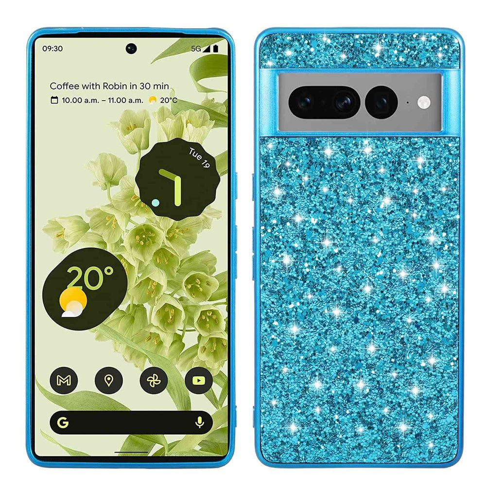 Pixel 7 Pro 5G Schutzhülle – Funkelnde Glitzer-Rückseite