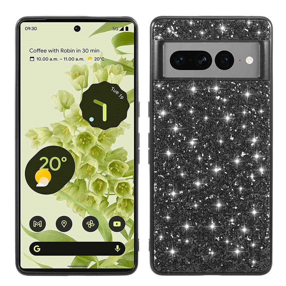 Pixel 7 Pro 5G Schutzhülle – Funkelnde Glitzer-Rückseite