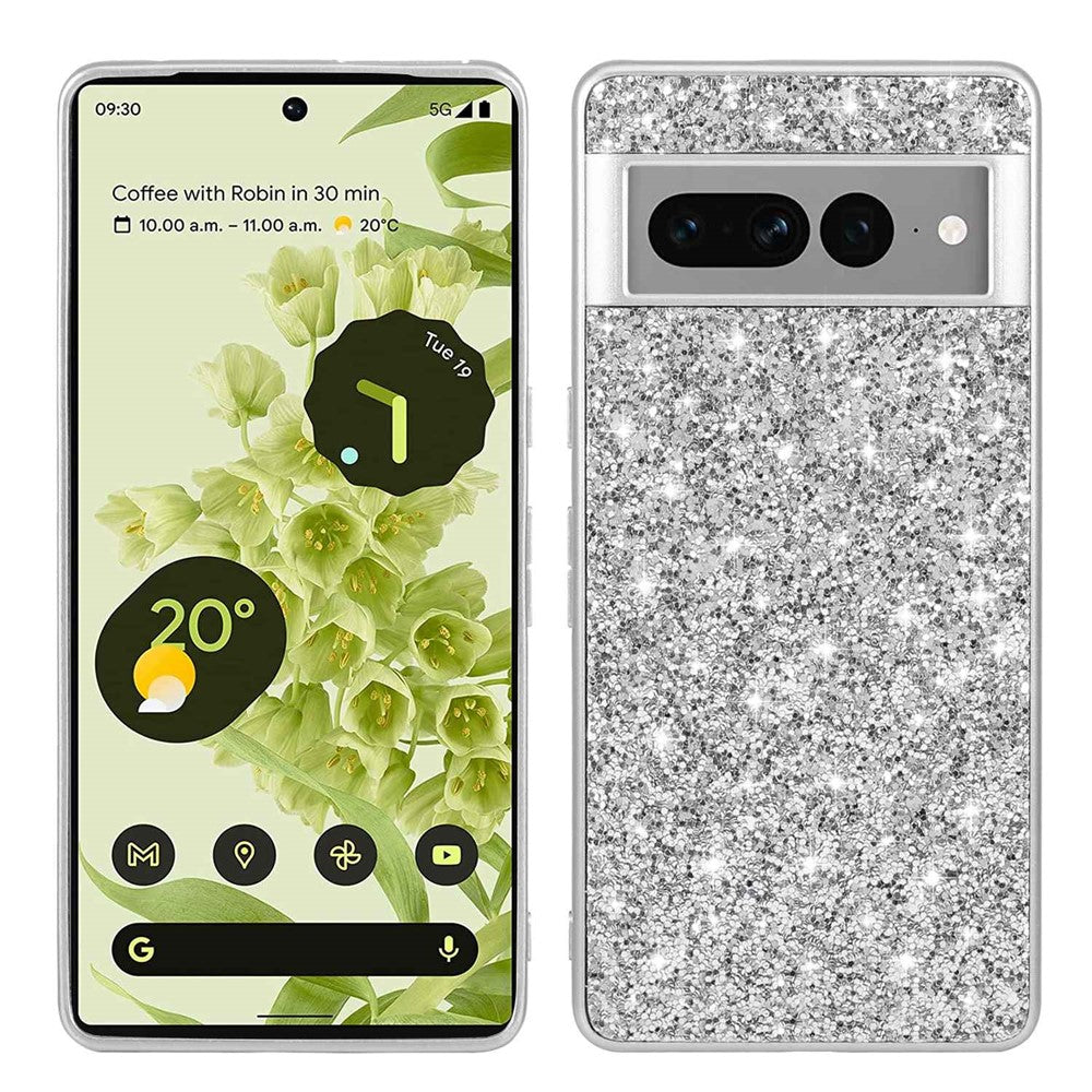 Pixel 7 Pro 5G Schutzhülle – Funkelnde Glitzer-Rückseite