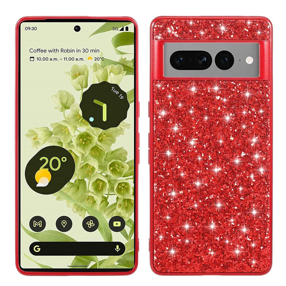 Pixel 7 Pro 5G Schutzhülle – Funkelnde Glitzer-Rückseite
