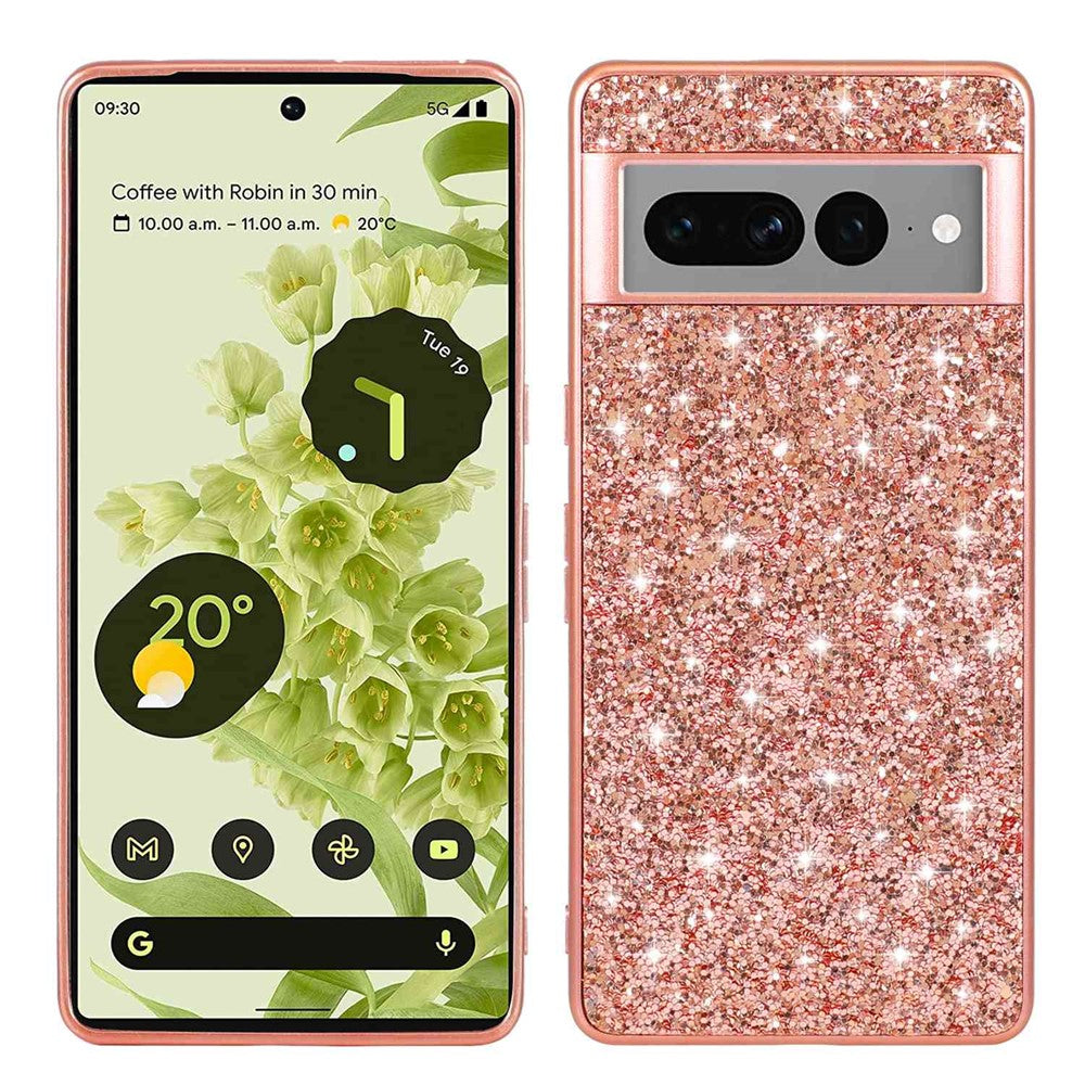 Pixel 7 Pro 5G Schutzhülle – Funkelnde Glitzer-Rückseite