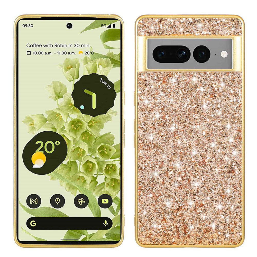 Pixel 7 Pro 5G Schutzhülle – Funkelnde Glitzer-Rückseite