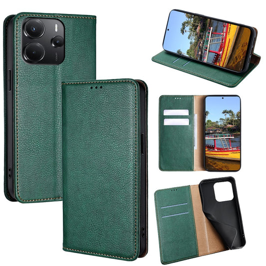 Xiaomi Redmi Note 14 4G (164.84mm) Handyhülle – Brieftasche PU-Leder Magnetische, automatisch absorbierte