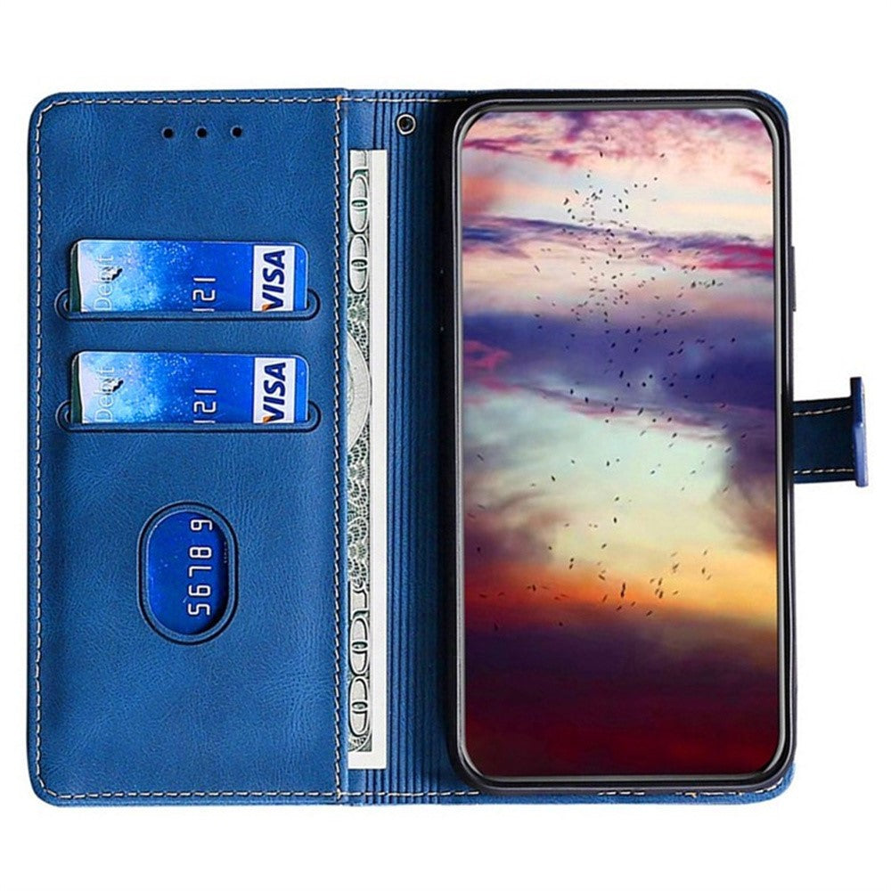 For Xiaomi Redmi Note 14 4G (164.84mm) Case Leather Wallet Phone Cover with Straw Hat Magnetic Clasp
