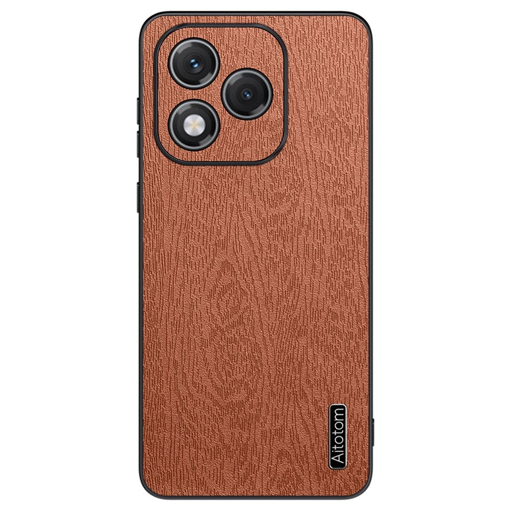 Honor 400 Lite 5G Handyhülle – Aus lederbeschichtetem PC+TPU, mit Holzmaserung