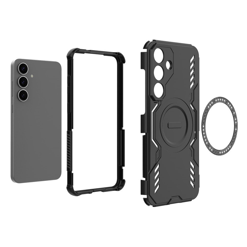 Galaxy S25 Plus magnetische Hülle – Mit Schmetterlingsrüstung & Hohlwärmeableitung